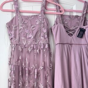 Xtraordinary Pink Floral Embroidered Kids Formal Dress